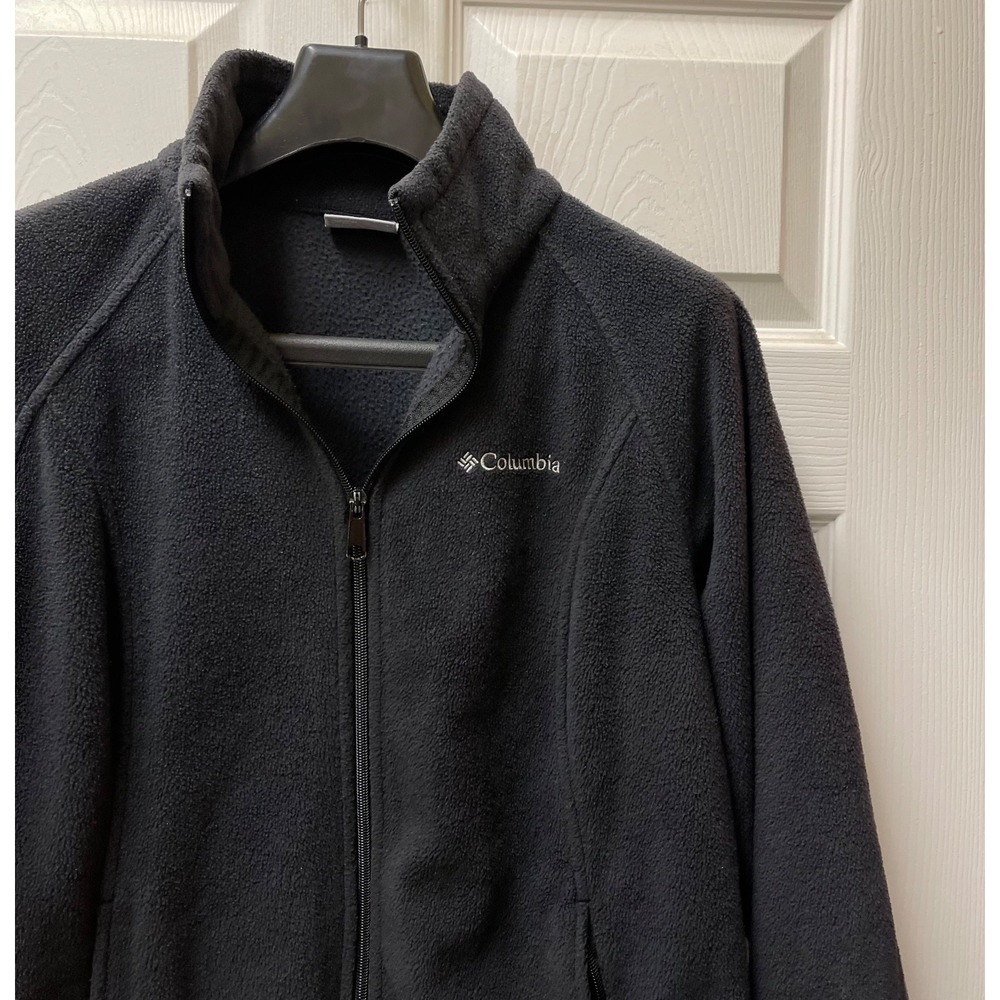 Columbia Sportswear Men's Size L Full Zip Mock Fleece Jacket With Zip Pockets